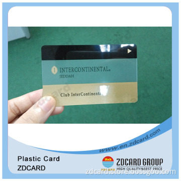 Plastic Transparent PVC Business Cards for Hotel/Transparent Gold Card